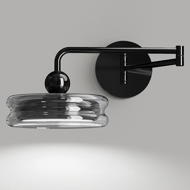 Acrylic Shade Displaceable Rocker Arm LED Wall Sconce Lamp