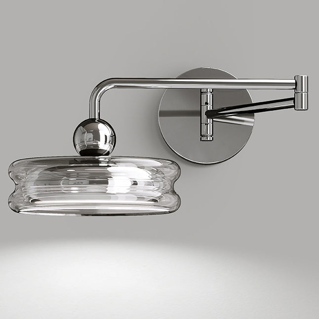 Acrylic Shade Displaceable Rocker Arm LED Wall Sconce Lamp