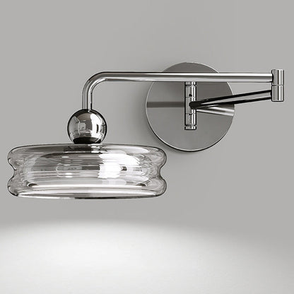 Acrylic Shade Displaceable Rocker Arm LED Wall Sconce Lamp