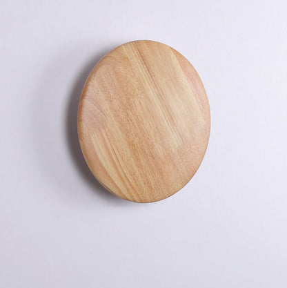Japanese Circle Wood Grain Iron LED Wall Sconce Lamp