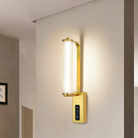 Luxury Iron PVC Long Strip LED Wall Sconce Lamp