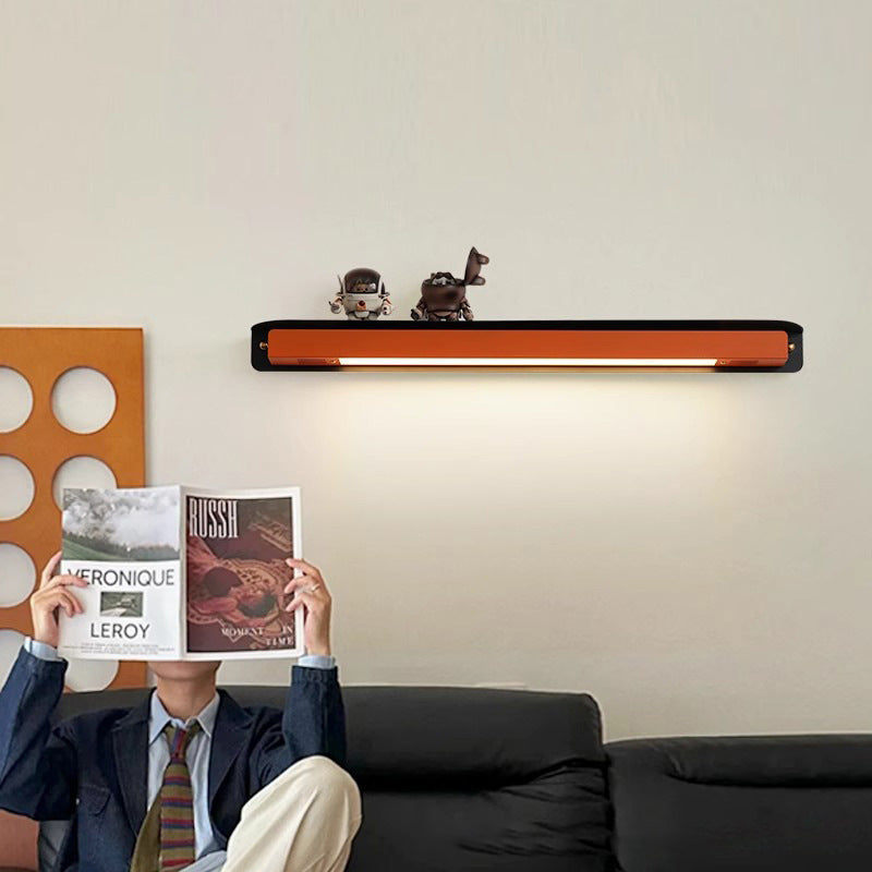 Minimalist Iron Acrylic Straight Line LED Wall Sconce Lamp