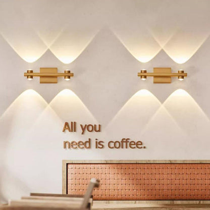 Aluminum LED Up And Down Illuminated Wall Sconce Lamp