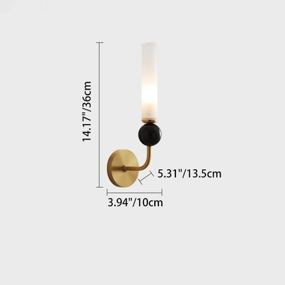 Simplicity Acrylic Cylinder Shade 1-Light Wall Sconce Lamp