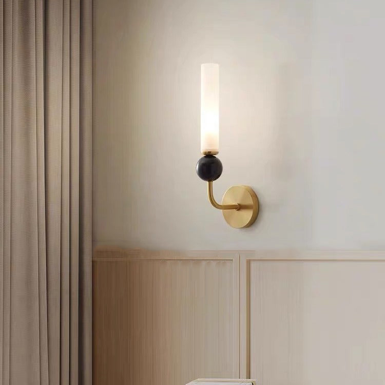 Simplicity Acrylic Cylinder Shade 1-Light Wall Sconce Lamp