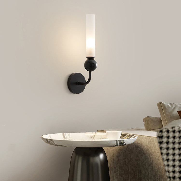 Simplicity Acrylic Cylinder Shade 1-Light Wall Sconce Lamp