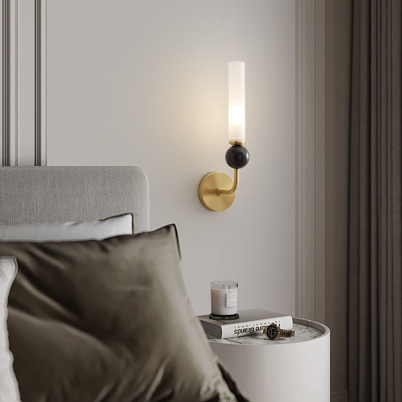 Simplicity Acrylic Cylinder Shade 1-Light Wall Sconce Lamp