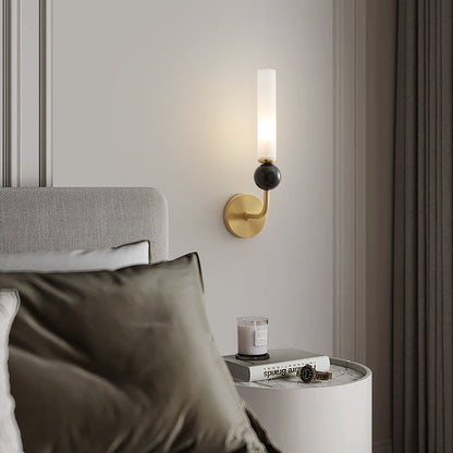 Simplicity Acrylic Cylinder Shade 1-Light Wall Sconce Lamp