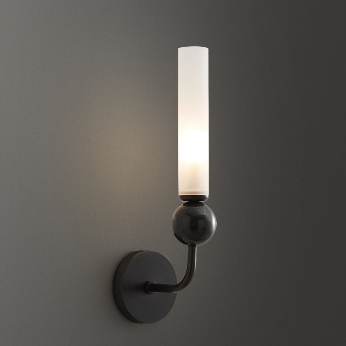 Simplicity Acrylic Cylinder Shade 1-Light Wall Sconce Lamp
