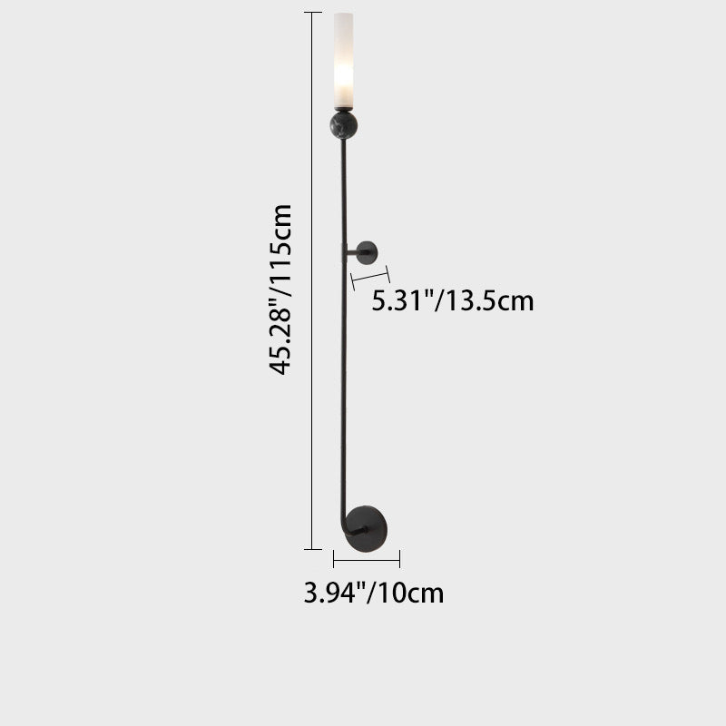 Simplicity Acrylic Cylinder Shade 1-Light Wall Sconce Lamp