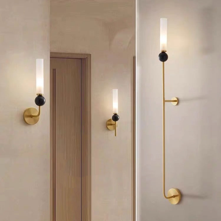 Simplicity Acrylic Cylinder Shade 1-Light Wall Sconce Lamp
