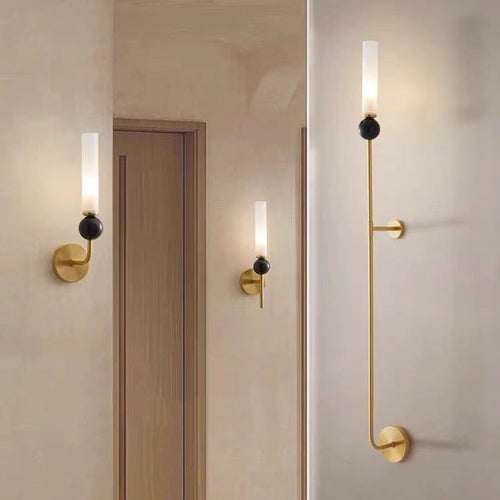 Simplicity Acrylic Cylinder Shade 1-Light Wall Sconce Lamp