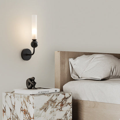 Simplicity Acrylic Cylinder Shade 1-Light Wall Sconce Lamp