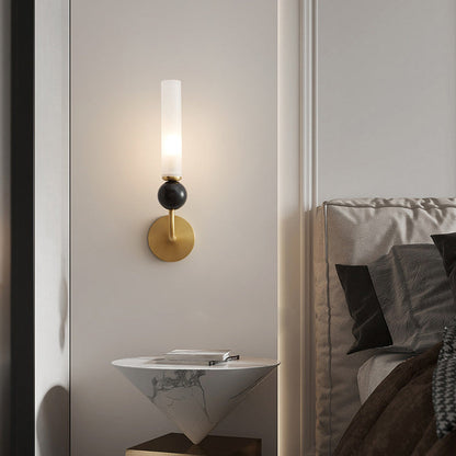Simplicity Acrylic Cylinder Shade 1-Light Wall Sconce Lamp
