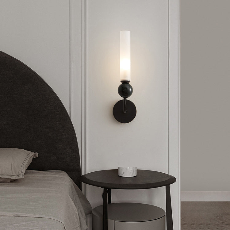 Simplicity Acrylic Cylinder Shade 1-Light Wall Sconce Lamp