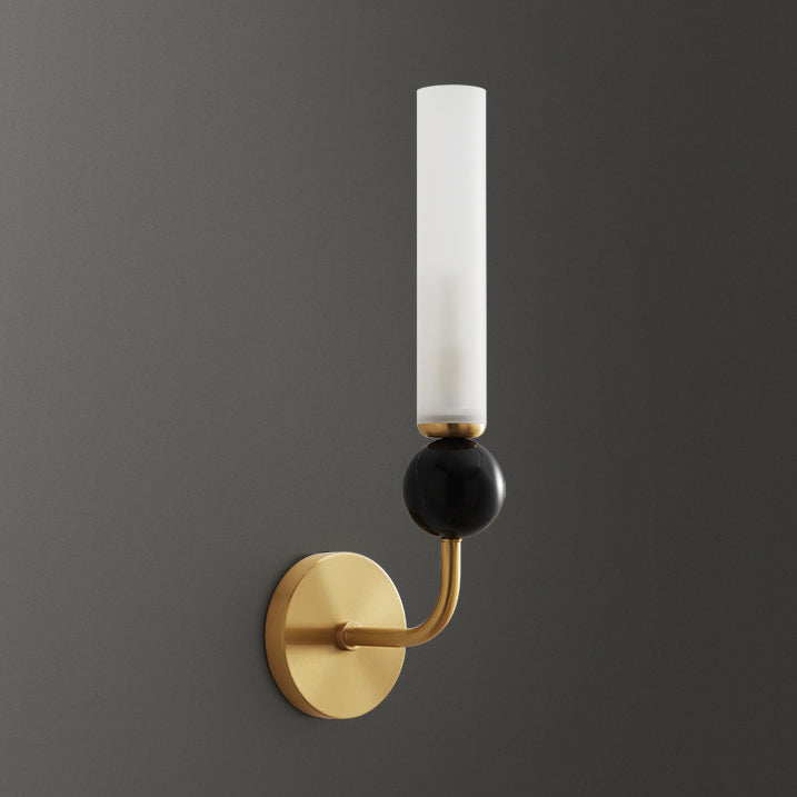 Simplicity Acrylic Cylinder Shade 1-Light Wall Sconce Lamp