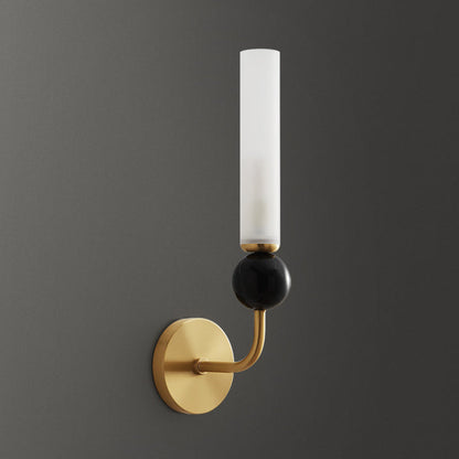 Simplicity Acrylic Cylinder Shade 1-Light Wall Sconce Lamp