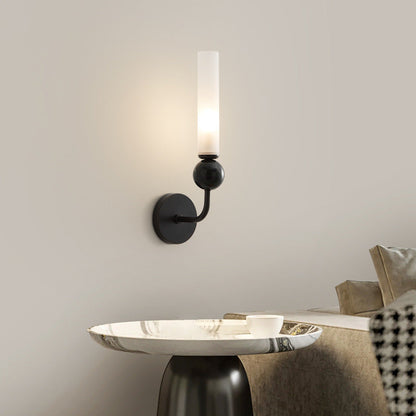 Simplicity Acrylic Cylinder Shade 1-Light Wall Sconce Lamp