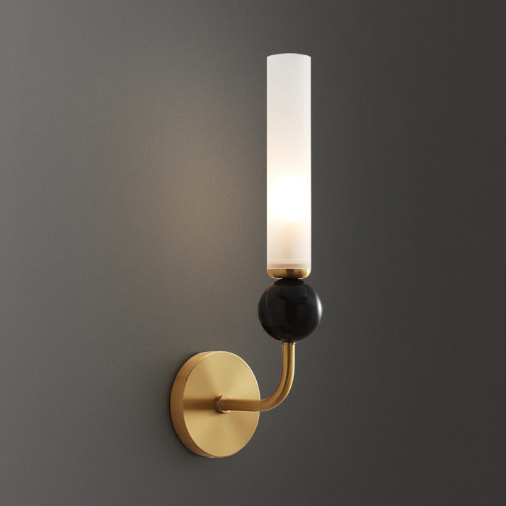 Simplicity Acrylic Cylinder Shade 1-Light Wall Sconce Lamp