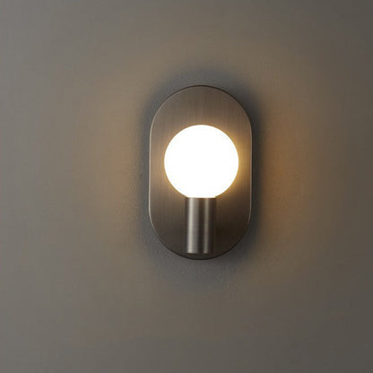 Luxury Full Copper Frame Glass 1-Light Wall Sconce Lamp