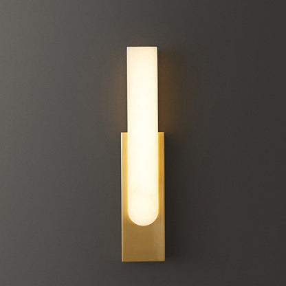 Column Imitation Marble Shade Hardware LED Wall Sconce Lamp