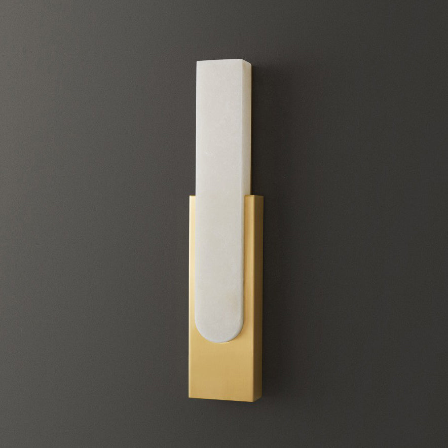 Column Imitation Marble Shade Hardware LED Wall Sconce Lamp
