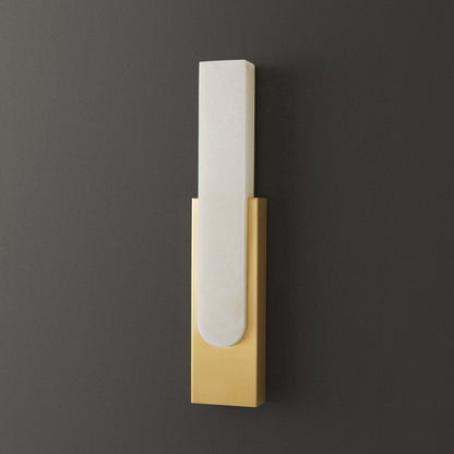 Column Imitation Marble Shade Hardware LED Wall Sconce Lamp