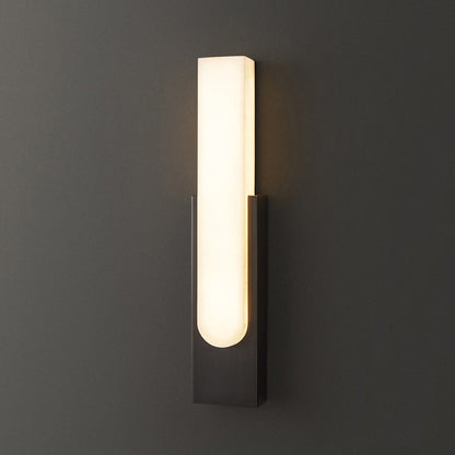 Column Imitation Marble Shade Hardware LED Wall Sconce Lamp
