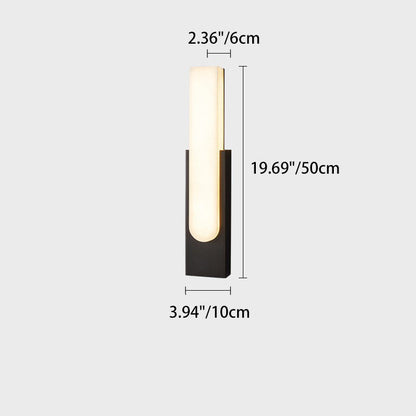 Column Imitation Marble Shade Hardware LED Wall Sconce Lamp