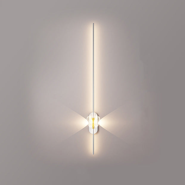 Minimalist Iron Aluminum Straight Line LED Wall Sconce Lamp