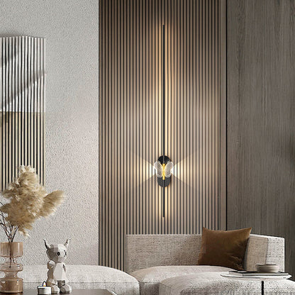 Minimalist Iron Aluminum Straight Line LED Wall Sconce Lamp