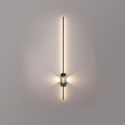 Minimalist Iron Aluminum Straight Line LED Wall Sconce Lamp