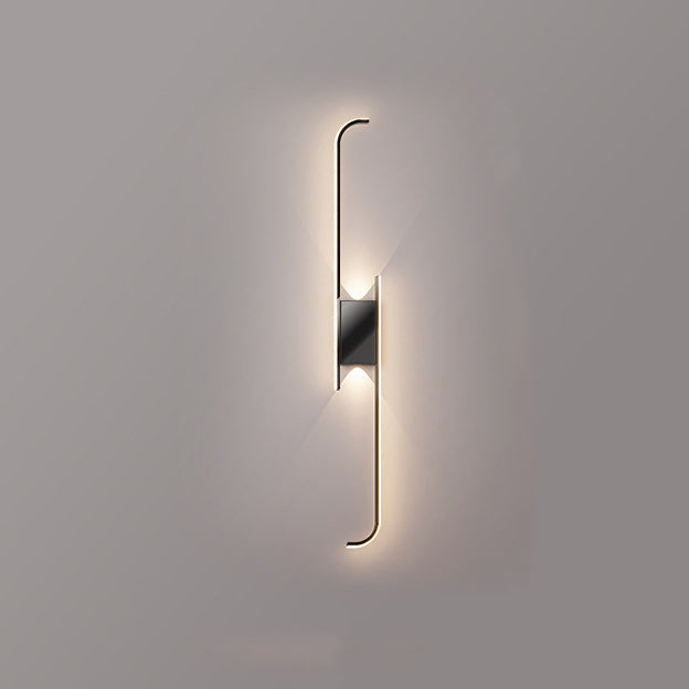 Simplicity Arc Strip Iron Aluminum LED Wall Sconce Lamp