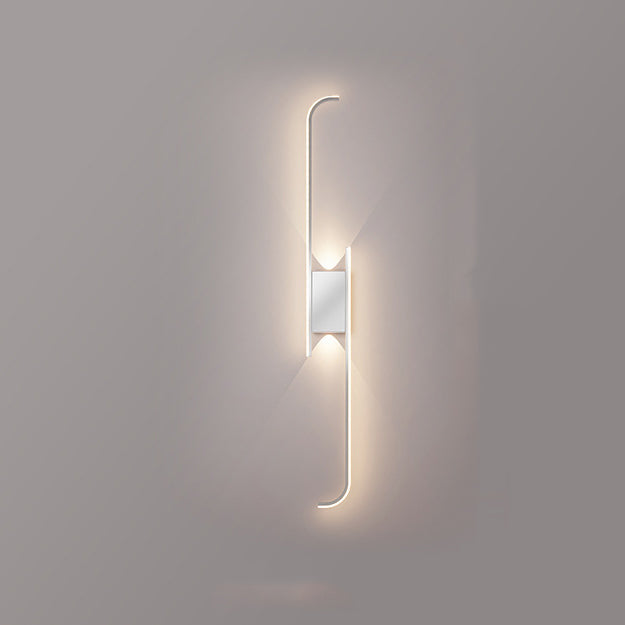 Simplicity Arc Strip Iron Aluminum LED Wall Sconce Lamp