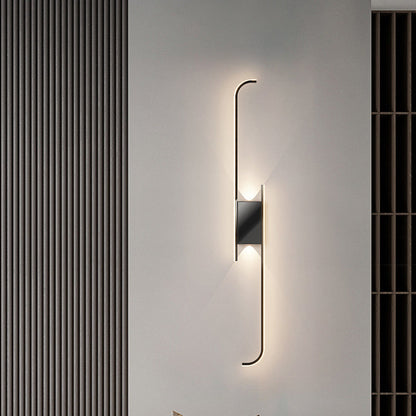 Simplicity Arc Strip Iron Aluminum LED Wall Sconce Lamp