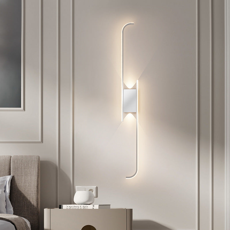 Simplicity Arc Strip Iron Aluminum LED Wall Sconce Lamp