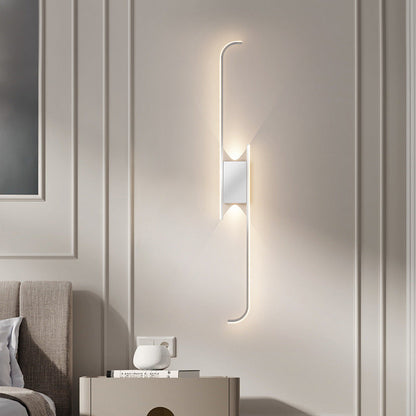 Simplicity Arc Strip Iron Aluminum LED Wall Sconce Lamp