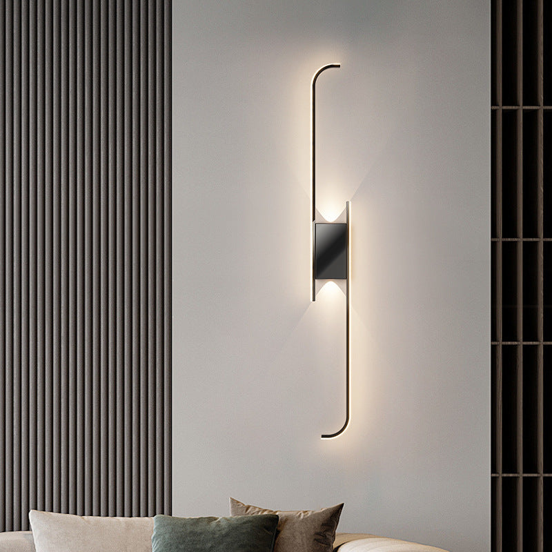 Simplicity Arc Strip Iron Aluminum LED Wall Sconce Lamp