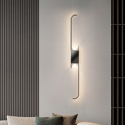 Simplicity Arc Strip Iron Aluminum LED Wall Sconce Lamp