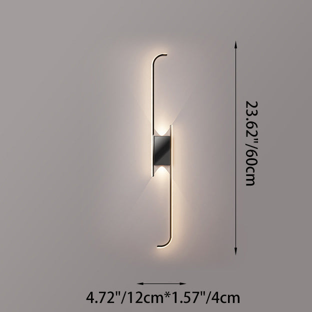 Simplicity Arc Strip Iron Aluminum LED Wall Sconce Lamp