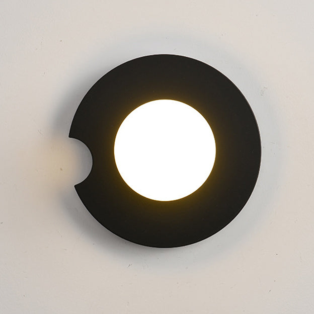 Scandinavian Circle Iron Glass 1-Light Wall Sconce Lamp