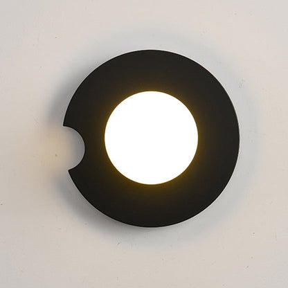 Scandinavian Circle Iron Glass 1-Light Wall Sconce Lamp