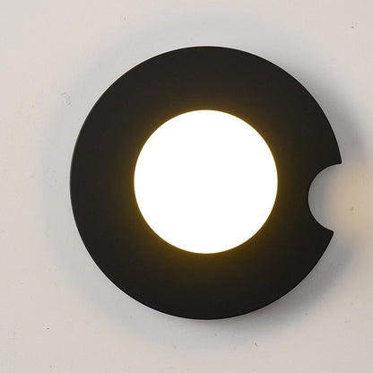 Scandinavian Circle Iron Glass 1-Light Wall Sconce Lamp