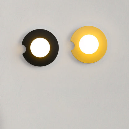 Scandinavian Circle Iron Glass 1-Light Wall Sconce Lamp
