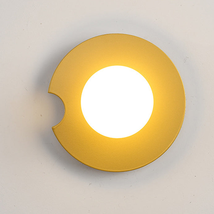 Scandinavian Circle Iron Glass 1-Light Wall Sconce Lamp