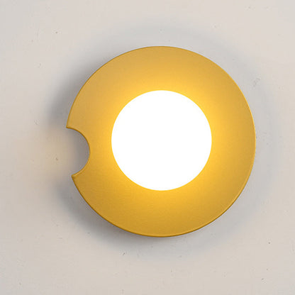 Scandinavian Circle Iron Glass 1-Light Wall Sconce Lamp