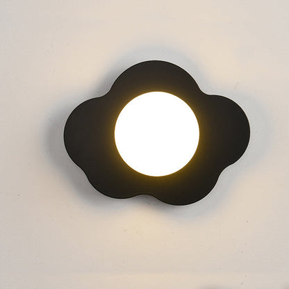 Scandinavian Iron Flower Glass 1-Light Wall Sconce Lamp