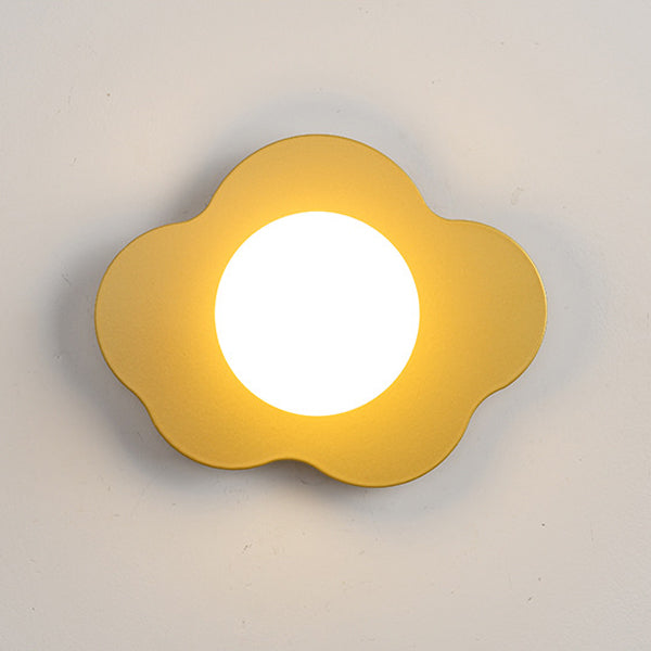 Scandinavian Iron Flower Glass 1-Light Wall Sconce Lamp