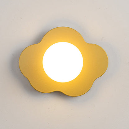 Scandinavian Iron Flower Glass 1-Light Wall Sconce Lamp