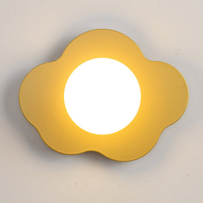 Scandinavian Iron Flower Glass 1-Light Wall Sconce Lamp